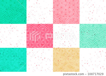 Japanese pattern New Year's card pattern background Japanese pattern New Year's card pattern background 108717029