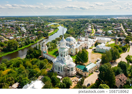 Torzhok city with Borisoglebsky male monastery, Russia 108718062
