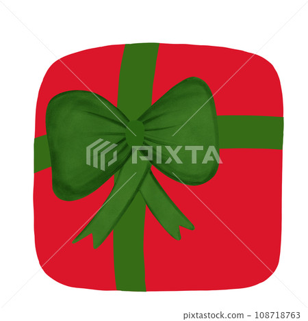 red gift box with ribbon red gift box with ribbon 108718763