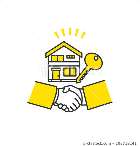 Image illustration of delivery, rental contract, sales contract Image illustration of delivery, rental contract, sales contract 108719141