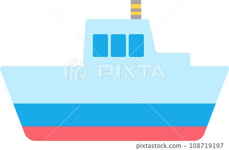 Cute illustration of a ship Cute illustration of a ship 108719197