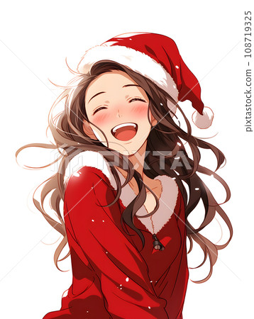 聖誕老人服裝的女人 108719325