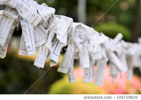 Omikuji tied 108719620