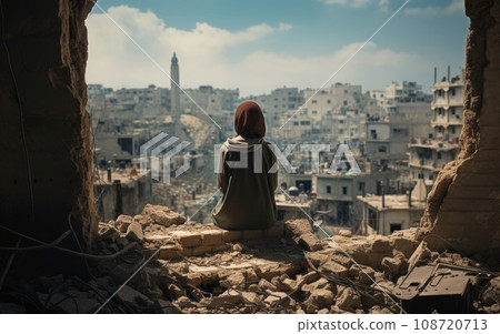 Civilian refugee affected from war and battle has no comeliness Civilian refugee affected from war and battle has no comeliness 108720713