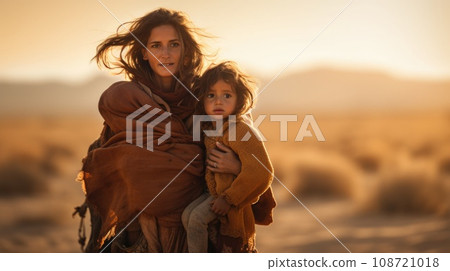 Civilian refugee affected from war and battle has no comeliness 108721018