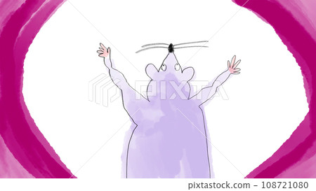 Silhouette of a mouse doing yoga fitness (picture book style) Silhouette of a mouse doing yoga fitness (picture book style) 108721080