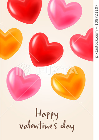 Cute heart valentine's day illustration Cute heart valentine's day illustration 108721107