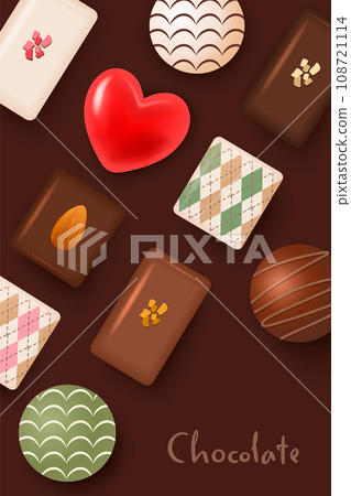 Valentine chocolate cute background material 108721114