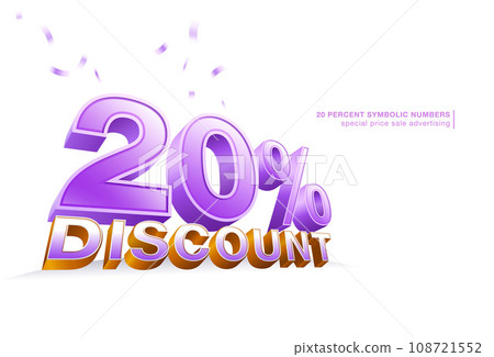 20 percent discount symbol number 20 percent discount symbol number 108721552