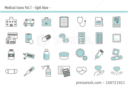 Medical icon set A 05 light blue 108721921