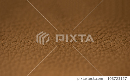 Brown leather textured background with focus line. 108723157