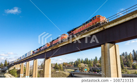 spokane train railway bridge washington transport spokane train railway bridge washington transport 108723315
