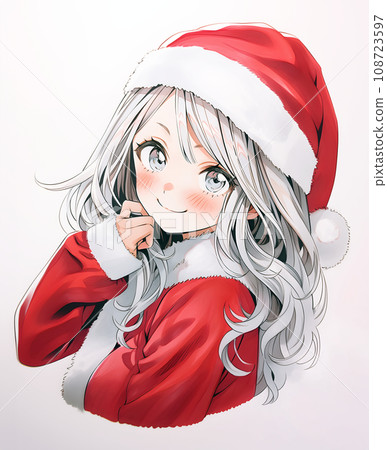 聖誕老人服裝女孩 聖誕老人服裝女孩 108723597