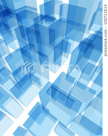 Blue-gray IT city image overhead view vertical vector illustration Blue-gray IT city image overhead view vertical vector illustration 108723614
