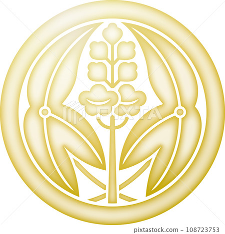 Family crest: circle with hugging swamp [gold] 108723753