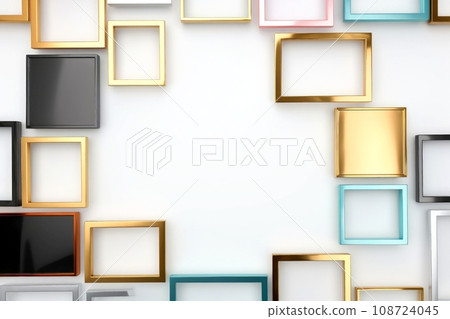 Abstract high tech white border, futuristic technology background, Generative AI 108724045