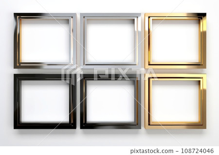 Abstract high tech white border, futuristic technology background, Generative AI 108724046