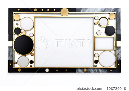 Abstract high tech white border, futuristic technology background, Generative AI 108724048