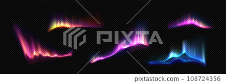 Aurora borealis set Aurora borealis set 108724356