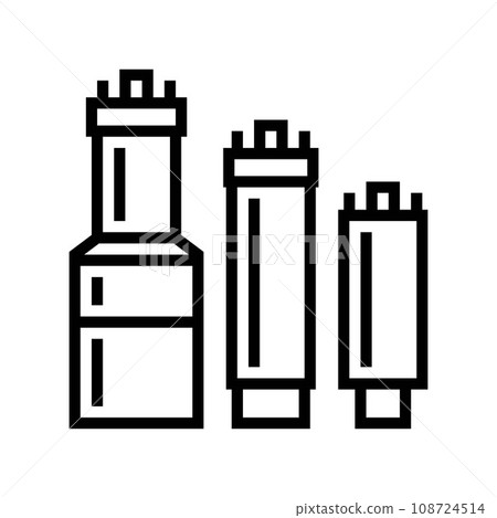 scintillation detector nuclear energy line icon vector illustration scintillation detector nuclear energy line icon vector illustration 108724514