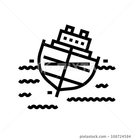 ship stability marine line icon vector illustration ship stability marine line icon vector illustration 108724584