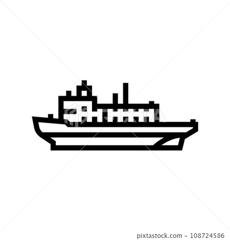 ice breaking ships line icon vector illustration ice breaking ships line icon vector illustration 108724586