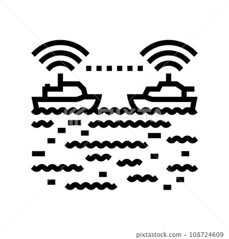 ship collision avoidance systems line icon vector illustration ship collision avoidance systems line icon vector illustration 108724609