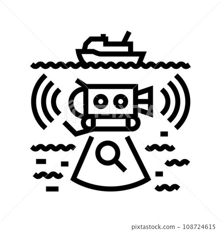 marine research expeditions line icon vector illustration marine research expeditions line icon vector illustration 108724615