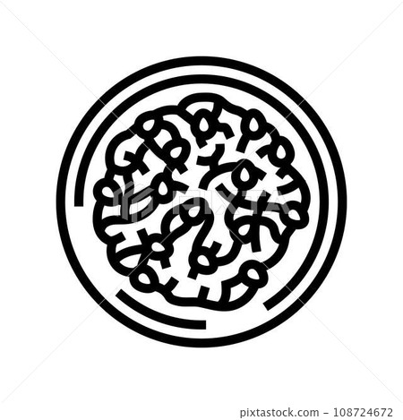 seaweed salad japanese food line icon vector illustration 108724672