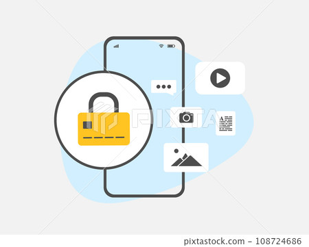 Monetize content with Paywall concept. Subscribers pay fee for exclusive access to premium, members-only content. Paid content vector illustration isolated on white background with icons 108724686