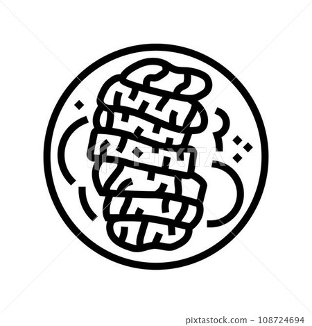teriyaki chicken japanese food line icon vector illustration teriyaki chicken japanese food line icon vector illustration 108724694