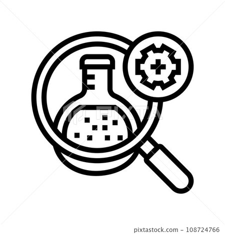 pharmacology research biomedical line icon vector illustration pharmacology research biomedical line icon vector illustration 108724766