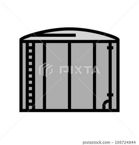 crude oil tank petroleum engineer color icon vector illustration crude oil tank petroleum engineer color icon vector illustration 108724844