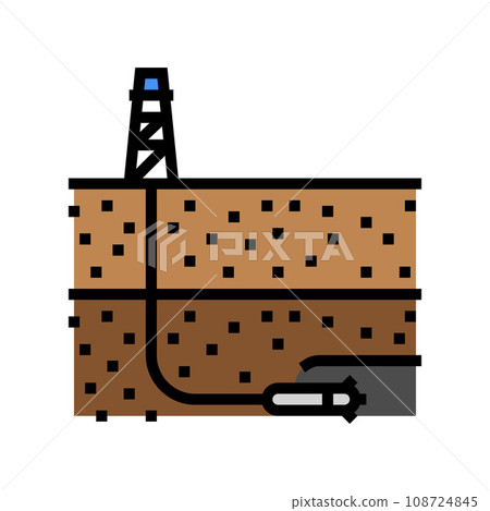 directional drilling petroleum engineer color icon vector illustration 108724845