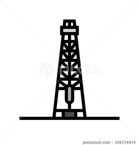oil derrick petroleum engineer color icon vector illustration oil derrick petroleum engineer color icon vector illustration 108724854