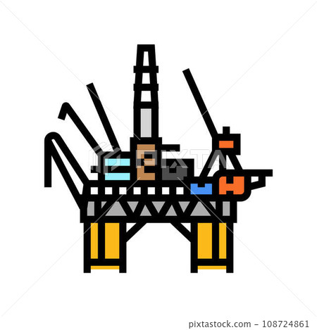 offshore drilling petroleum engineer color icon vector illustration offshore drilling petroleum engineer color icon vector illustration 108724861