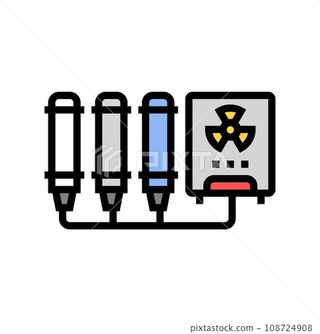 radiation monitoring nuclear energy color icon vector illustration 108724908