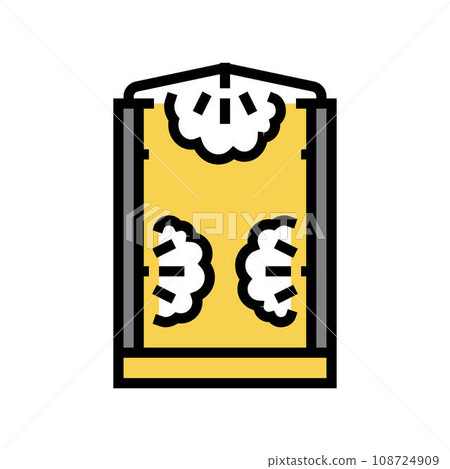 decontamination shower nuclear energy color icon vector illustration 108724909