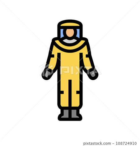 radiation suit nuclear energy color icon vector illustration 108724910