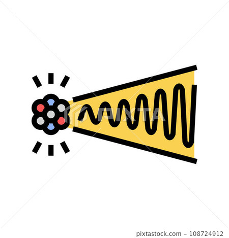 gamma rays nuclear energy color icon vector illustration 108724912