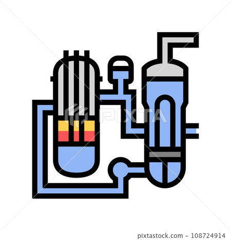 pressurized water reactor nuclear energy color icon vector illustration 108724914