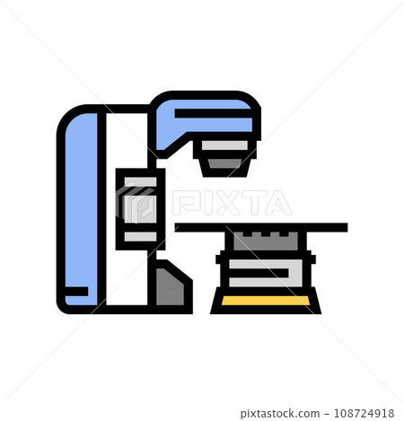 radiation therapy machine nuclear energy color icon vector illustration 108724918