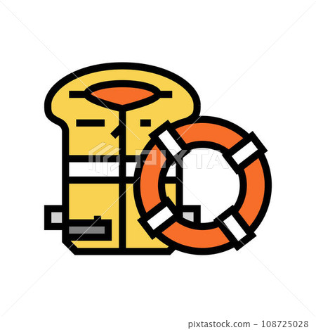 ship safety equipment marine color icon vector illustration ship safety equipment marine color icon vector illustration 108725028