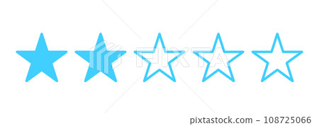 簡單的淺藍色兩星標記 108725066