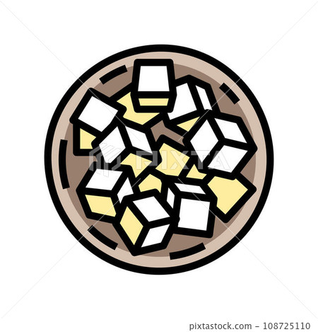tofu japanese food color icon vector illustration tofu japanese food color icon vector illustration 108725110