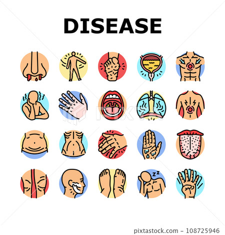 disease symptom health icons set vector 108725946