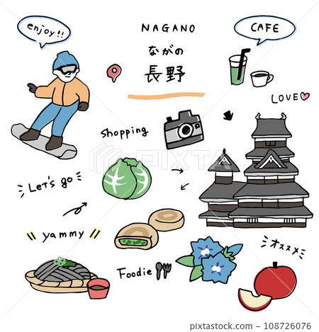 長野手繪圖示集 長野手繪圖示集 108726076