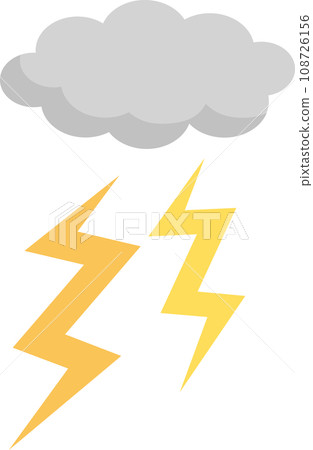 Illustration of clouds and thunder Illustration of clouds and thunder 108726156