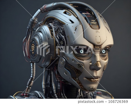 robot cyborg head robot cyborg head 108726369