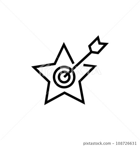 Aptitude Vector Line Icon. Contour symbol. Vector isolated outline drawing. Editable stroke Aptitude Vector Line Icon. Contour symbol. Vector isolated outline drawing. Editable stroke 108726631